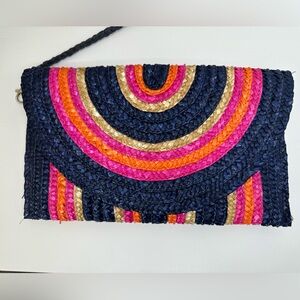 Colorful Woven Clutch- MudPie